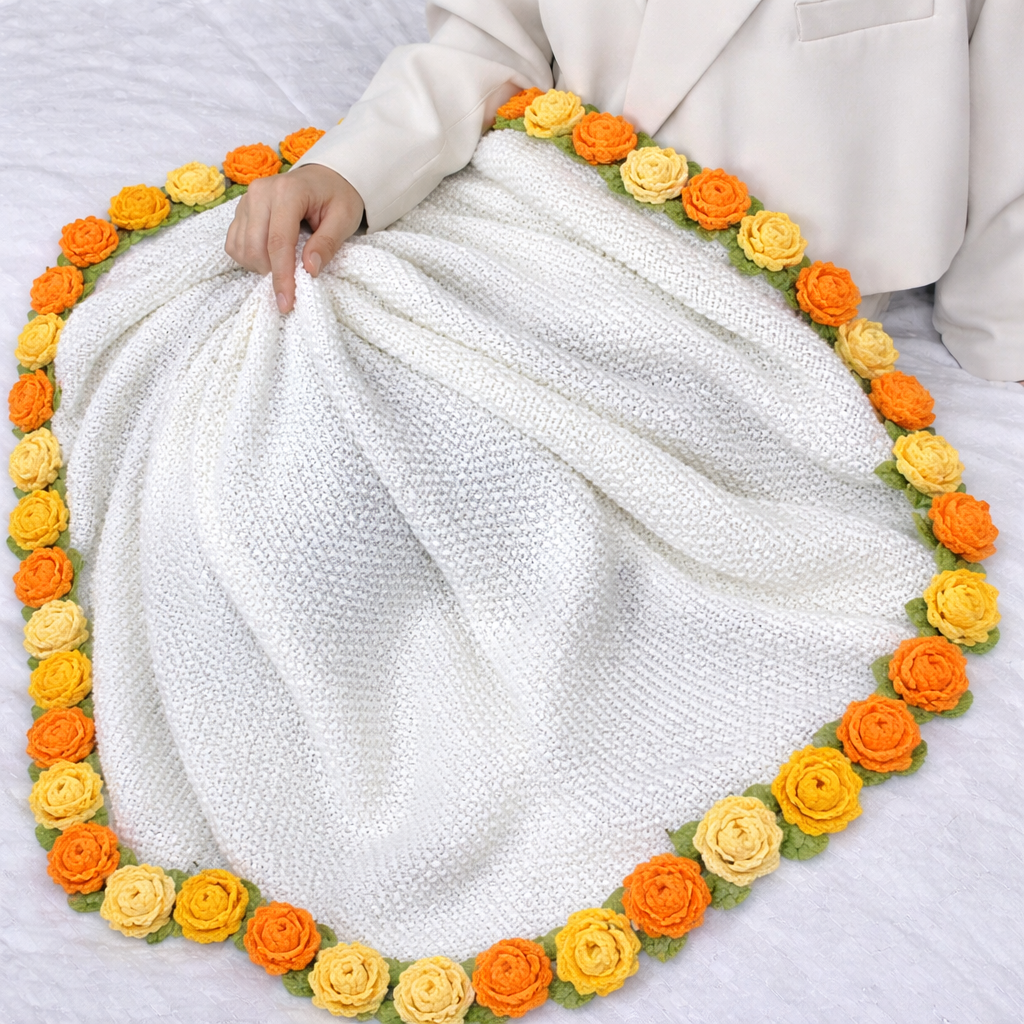 Plaid Bouquet de Roses