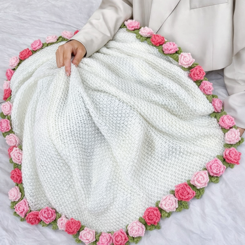 Plaid Bouquet de Roses